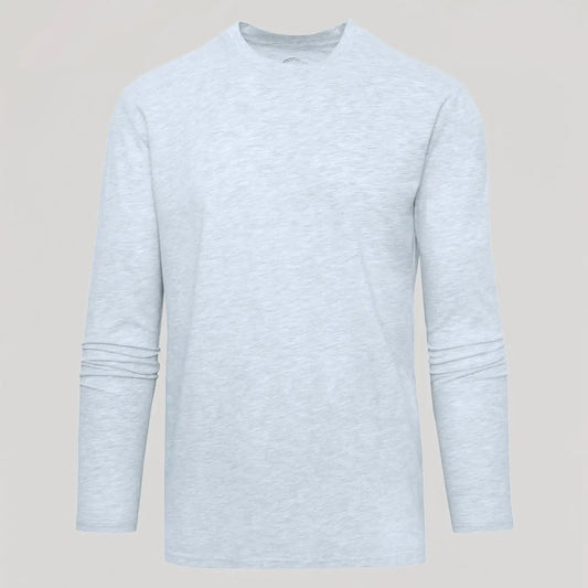 Light Heather Gray Classic Long Sleeve Crew Neck
