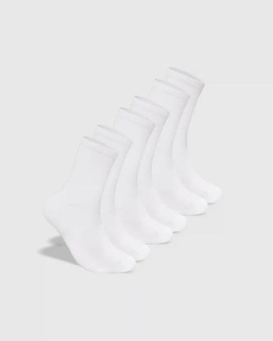 White Half Crew Socks 3-Pack