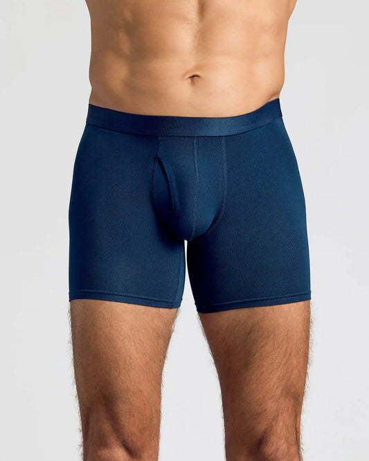 Navy Boxer Briefs W/ Fly 6-Pack 2025