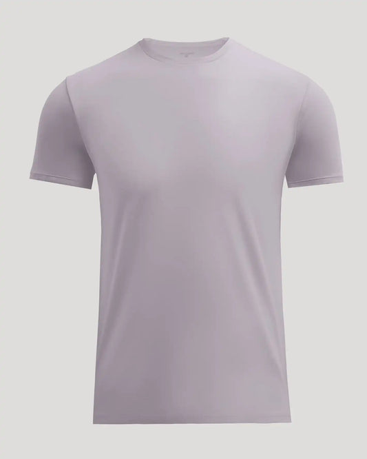 Minimal Gray Pima Cotton Blend Crew