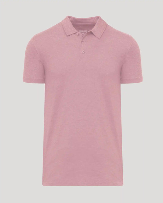 Light Heather Boysenberry Short Sleeve Tall Polo