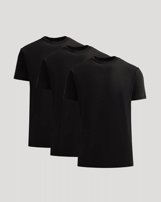 All Black Heavyweight Crew 3-Pack