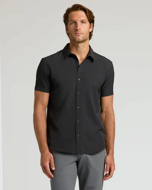 Black & White Short Sleeve Performance Dress Shirt 2-Pack