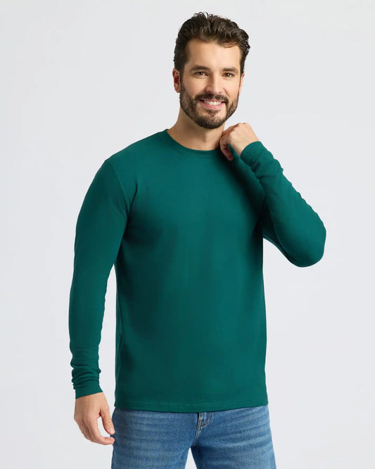Deep Emerald Classic Long Sleeve Crew Neck