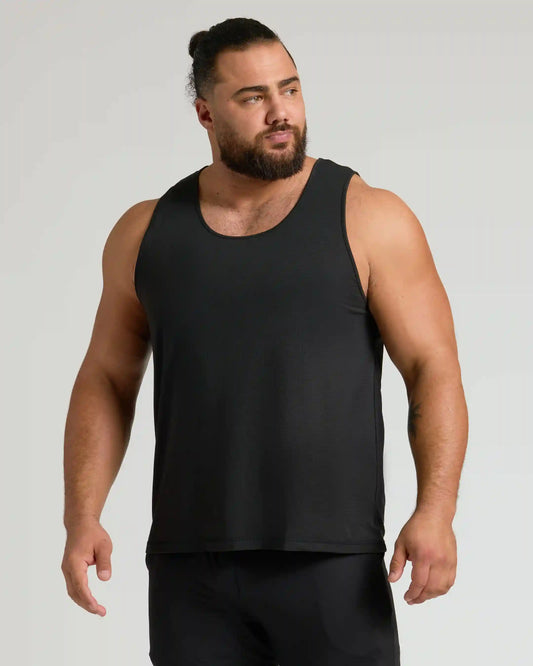 Black & Navy Sleeveless Active Mesh Tank 2-Pack