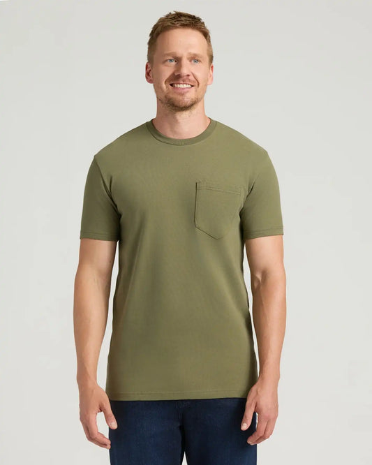 Military Green Tall Heavyweight Pocket Crew
